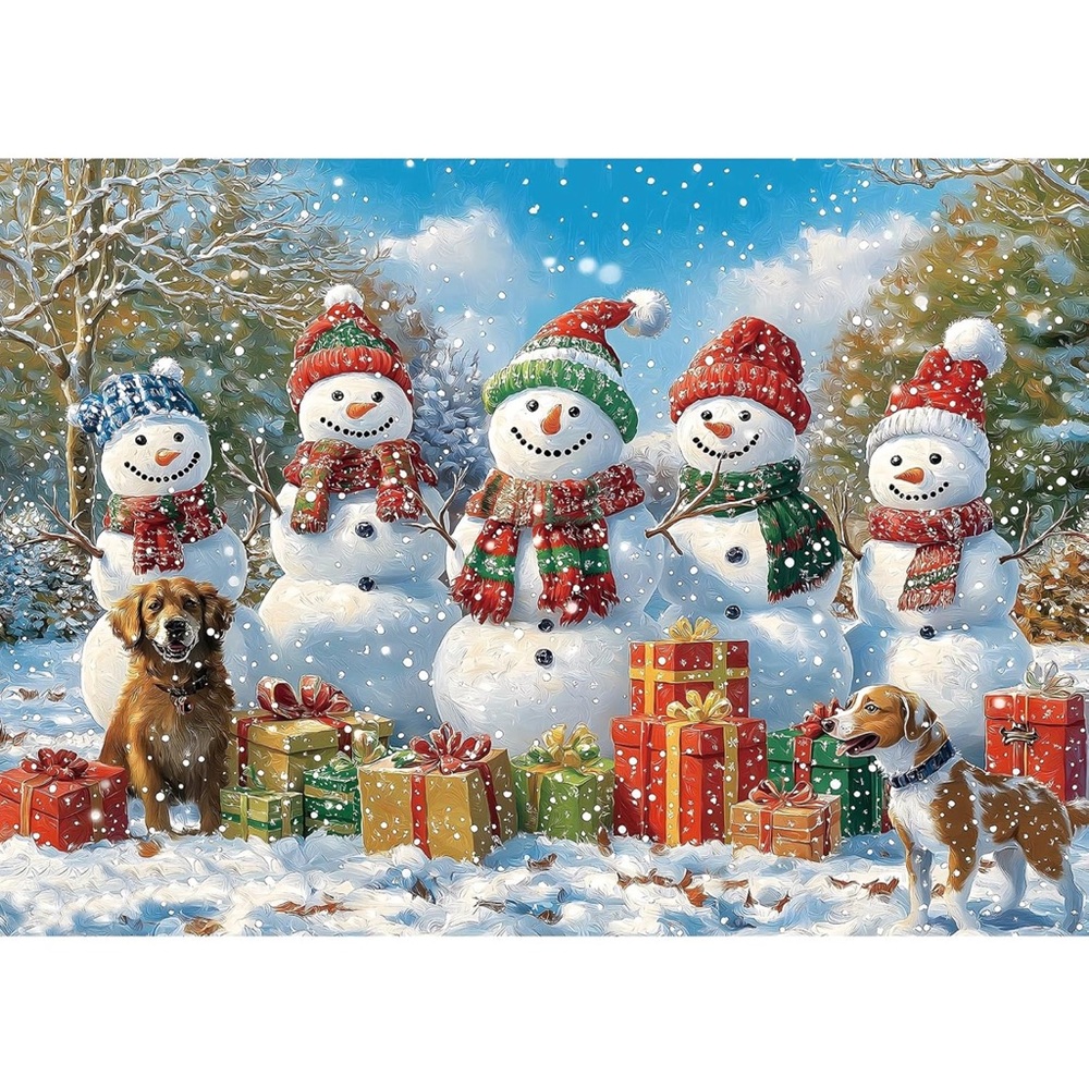 Festive Snowman Holiday Puzzle 1000 pieces